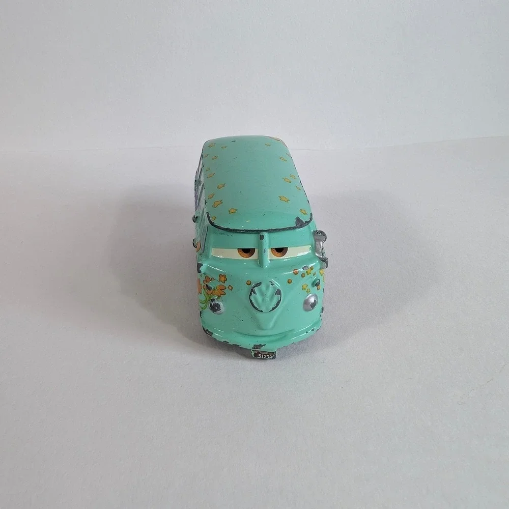 Disney Pixar Cars Fillmore VW Bus Diecast Metal Hippie Van Peace Love 2005